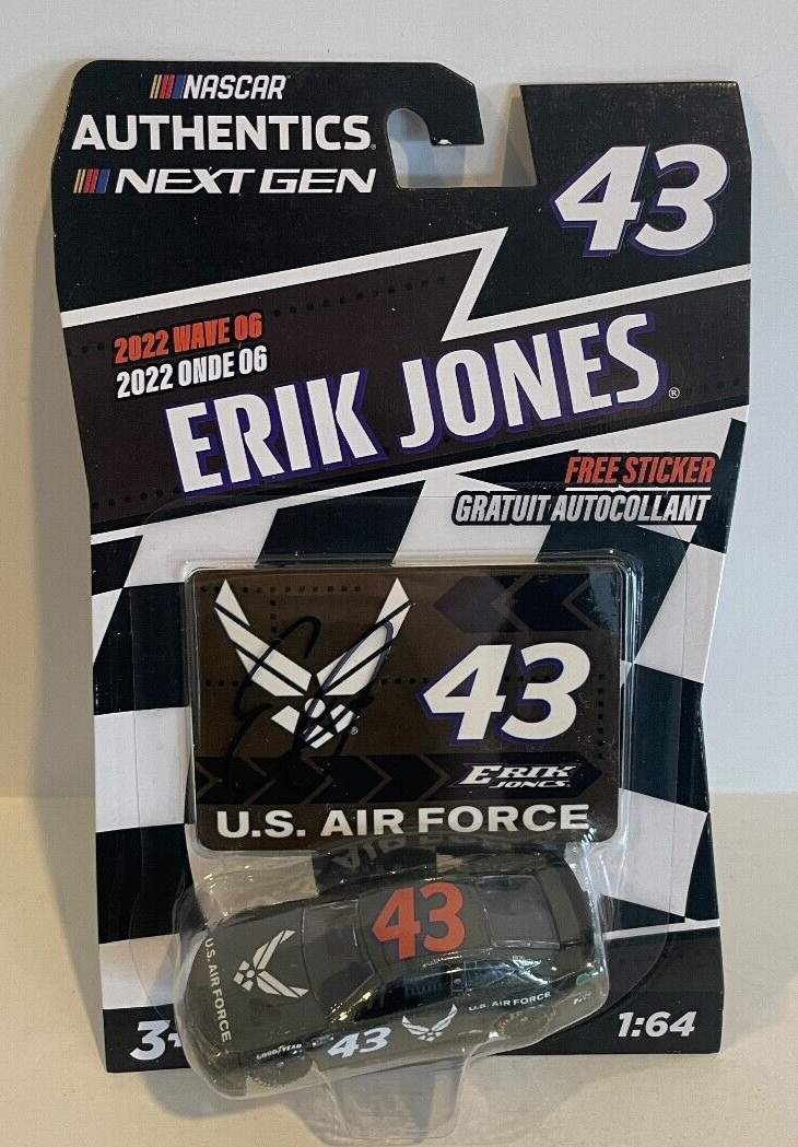 2022 Erik Jones US Air Force Legacy MC Signed Auto 1/64 Diecast Car W/ COA0