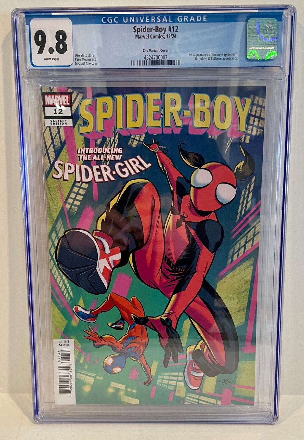 2024 Marvel Comics Spider Boy #12 Michael Cho Cover Variant CGC Graded 9.80