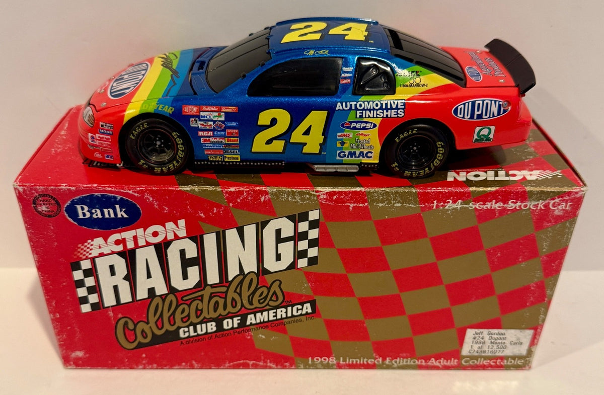 1998 Jeff Gordon Dupont Rainbow Warrior Signed Auto 1/24 Diecast Car W/ COA0