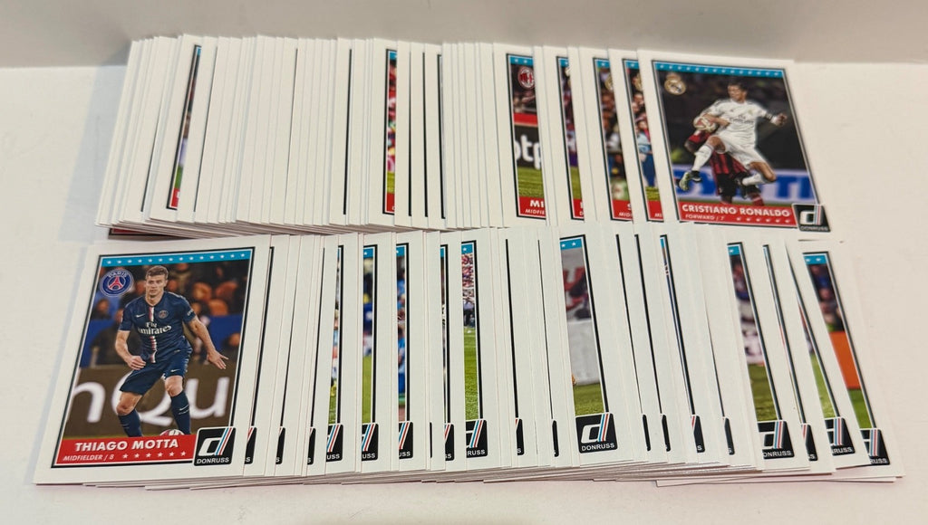 2015 Donruss Soccer Complete 100 Card Base Set Lionel Messi Cristiano Ronaldo  +1