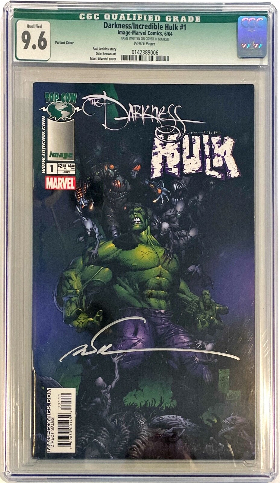 2004 Image Marvel The Darkness Incredible Hulk #1 Marc Silvestri Comic CGC 9.60