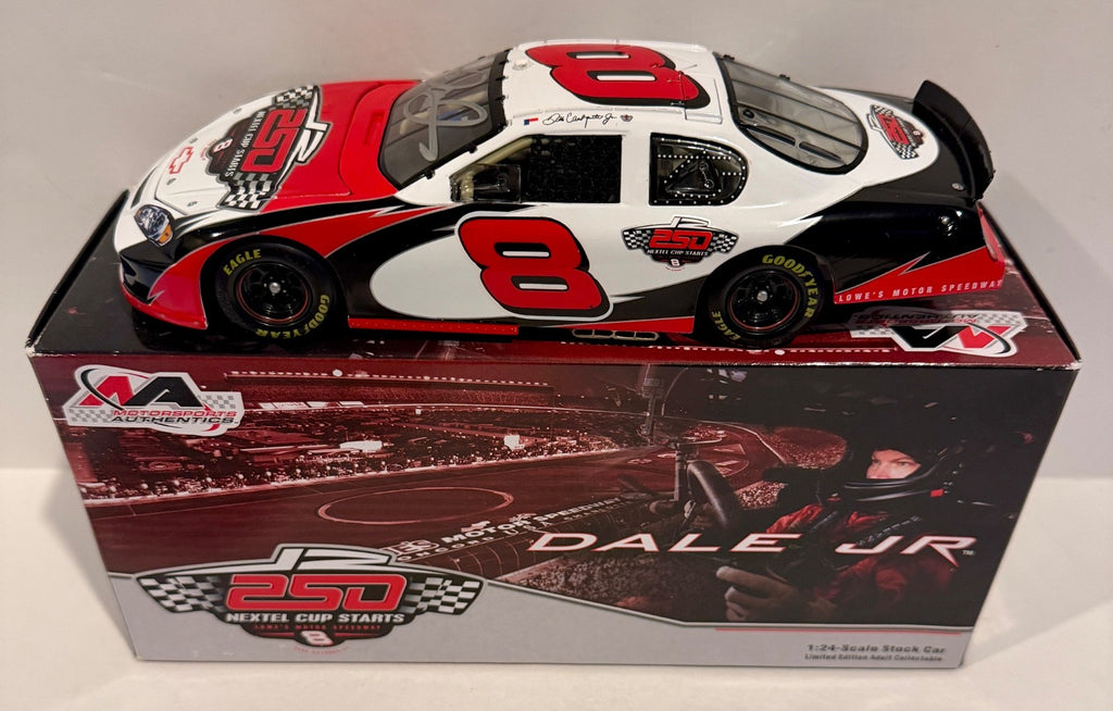 2006 Dale Earnhardt Jr 250 Starts Bud #8 Signed Auto 1/24 Diecast Car W/ COA0