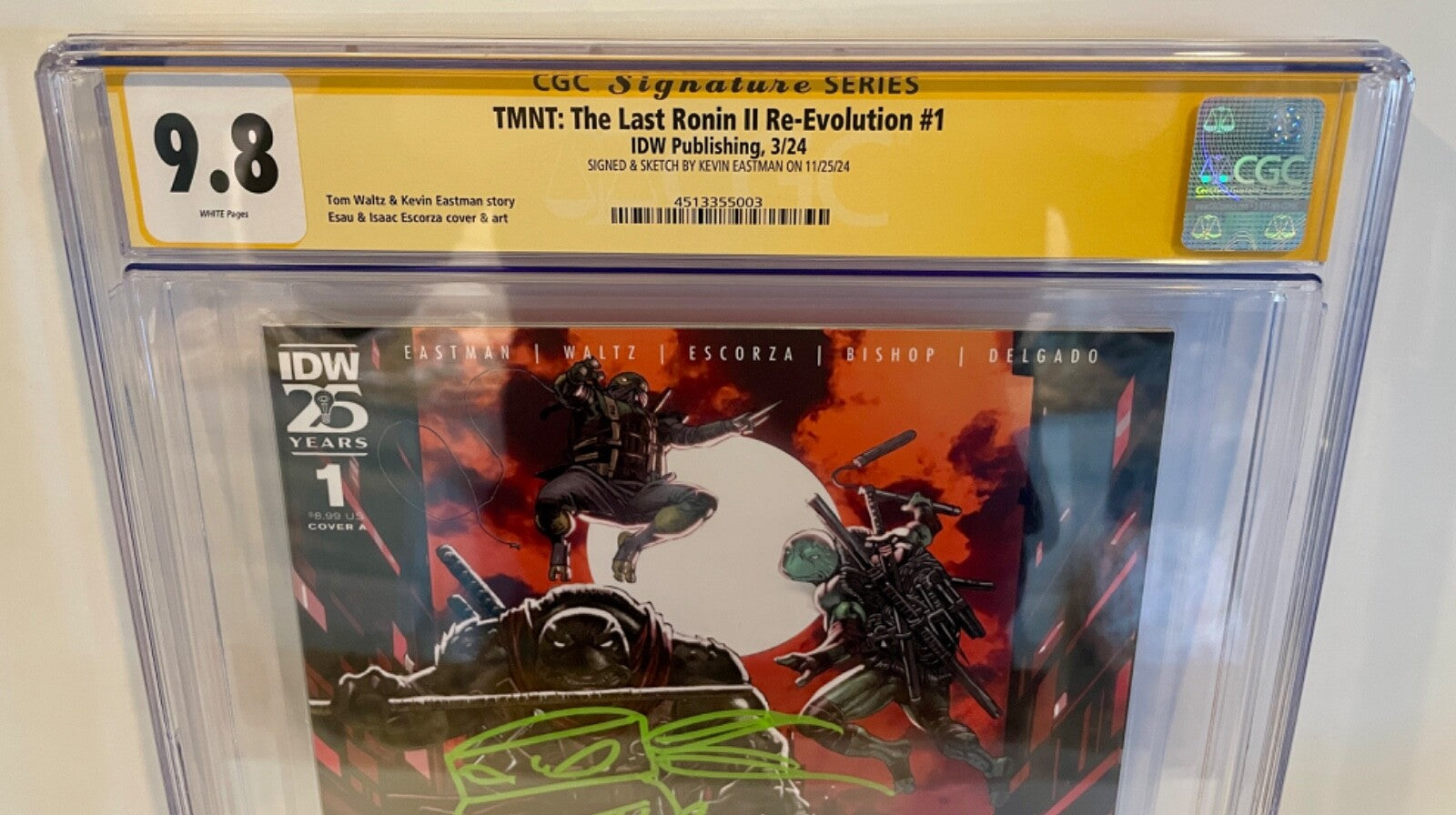 2024 The Last Ronin II Re-Evolution #1 Kevin Eastman Signed Sketch CGC 9.8 (A)1