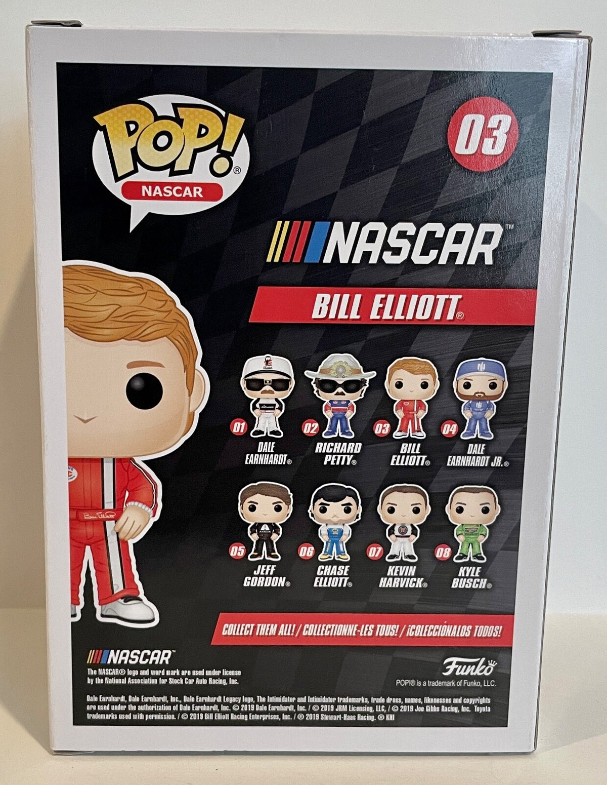 2019 Bill Elliott NASCAR Racing Signed Auto Funko Pop Figure #3 W/ COA2