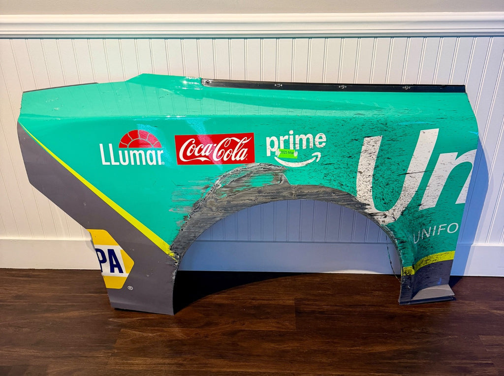 2025 Chase Elliott UniFirst Homestead Signed Race Used 10x7 Sheetmetal Piece (E)1