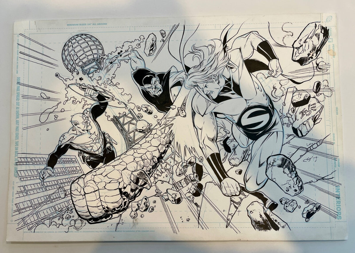 2008 Jamal Igle The Sentry Marvel Goblin Signed Original FULL Sketch Art 11x170