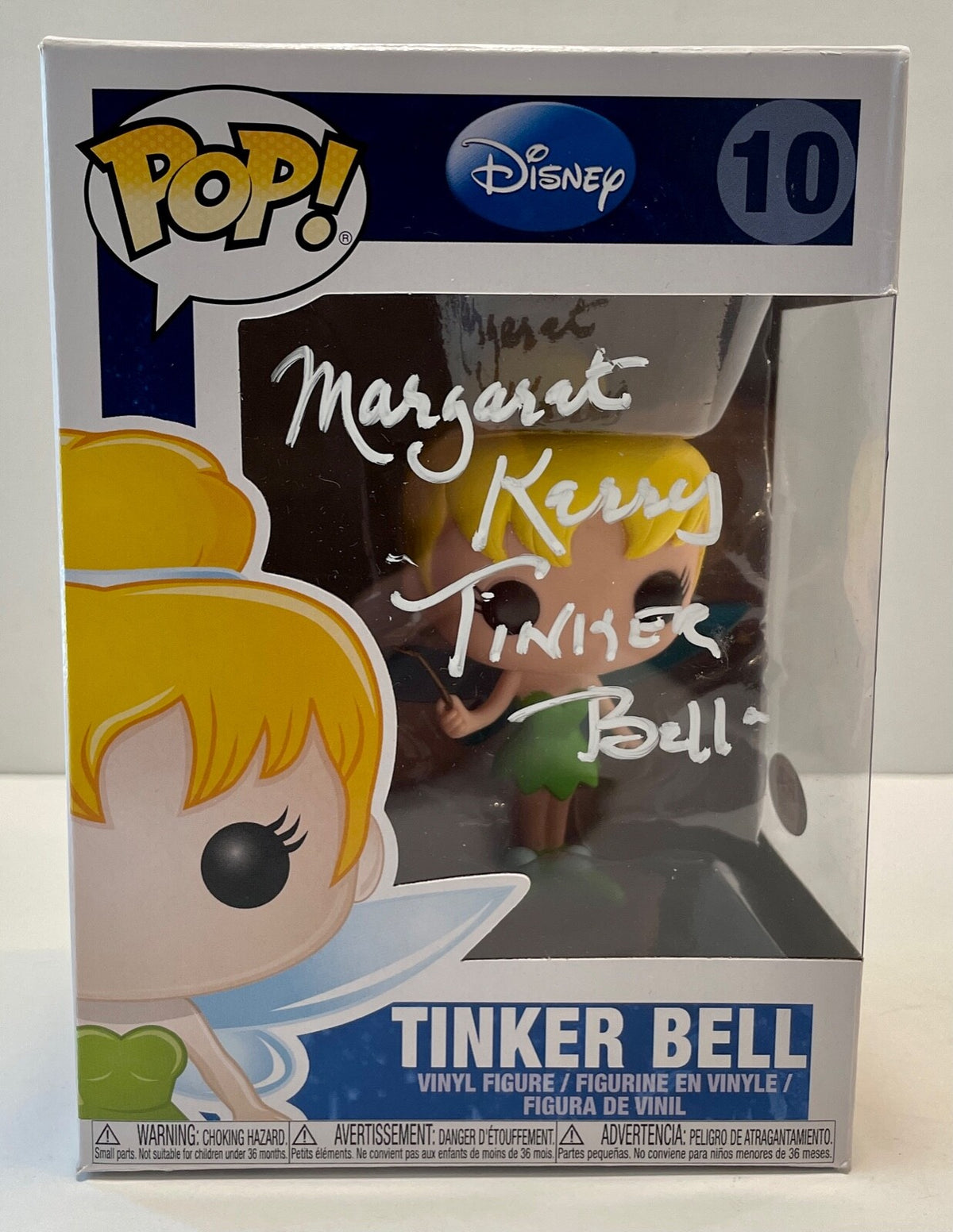 Margaret Kerry Tinker Bell Peter Pan Signed Auto Funko Pop #10 PSA/DNA COA (A)0