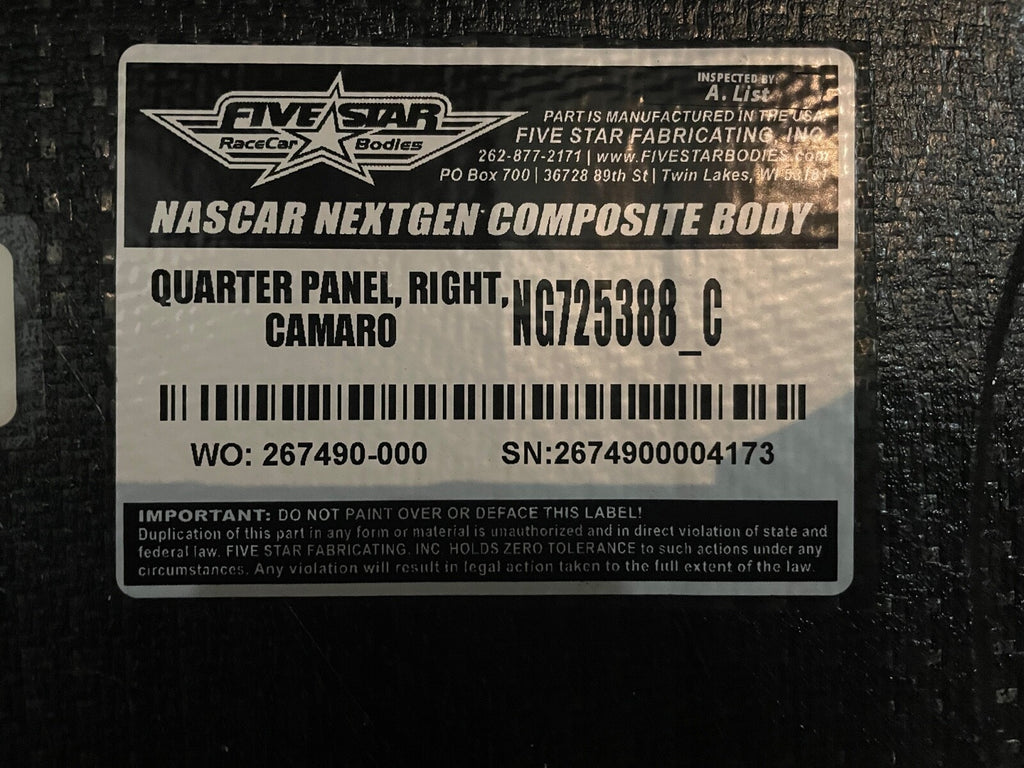 2024 Chase Elliott The Clash Napa Signed Race Used 10x7 Sheetmetal Piece (V)4