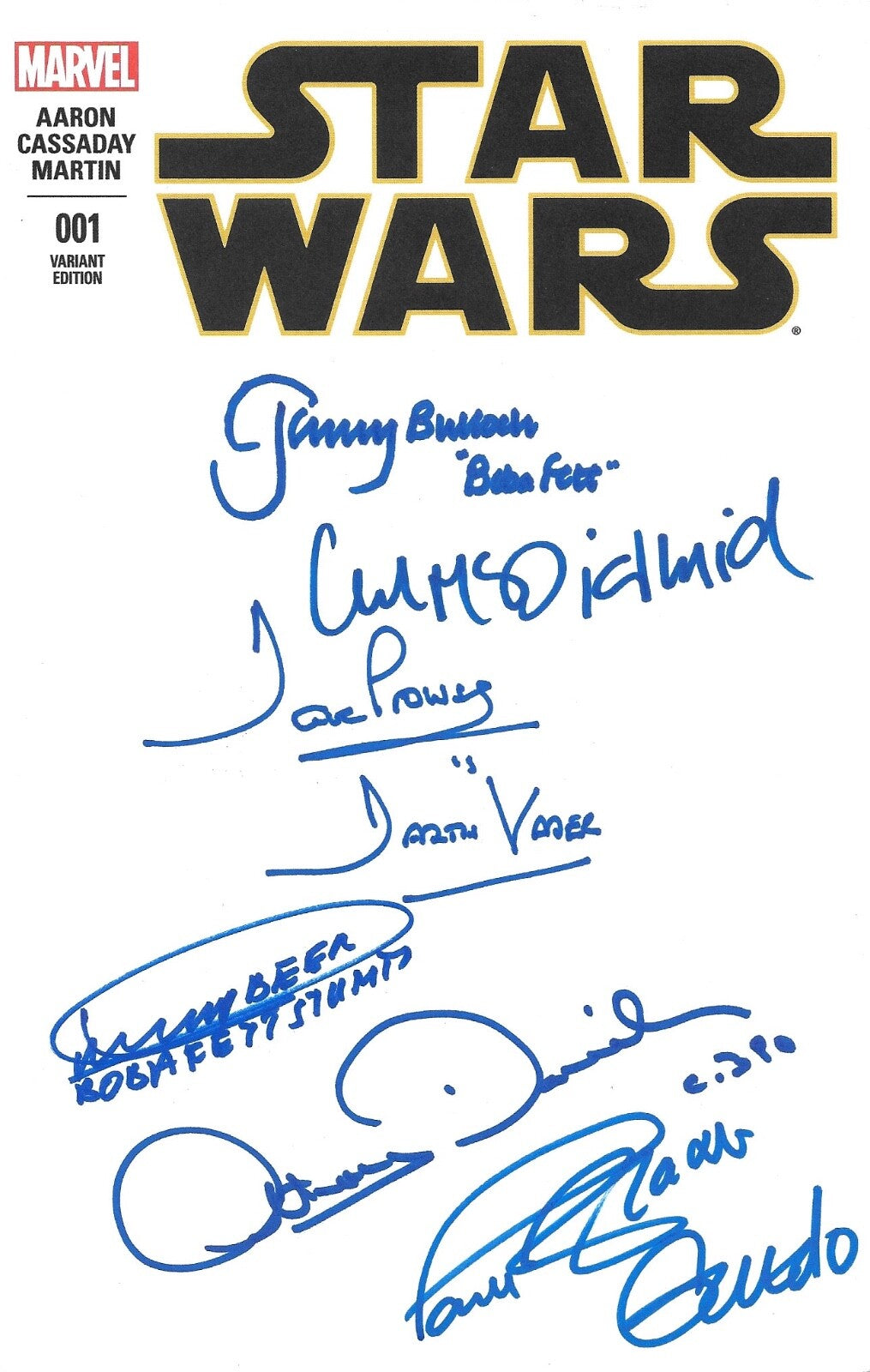 Star Wars Anthony Daniels Dave Prowse Bulloch 6x Signed Auto Comic #1 PSA/DNA B0