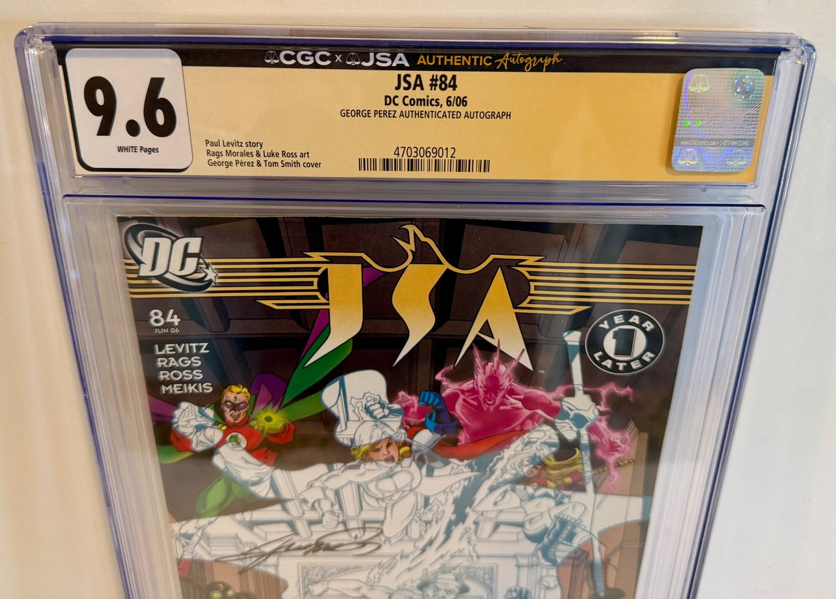 2006 DC Comics JSA #84 George Perez Signed Auto Comic JSA CGC 9.61