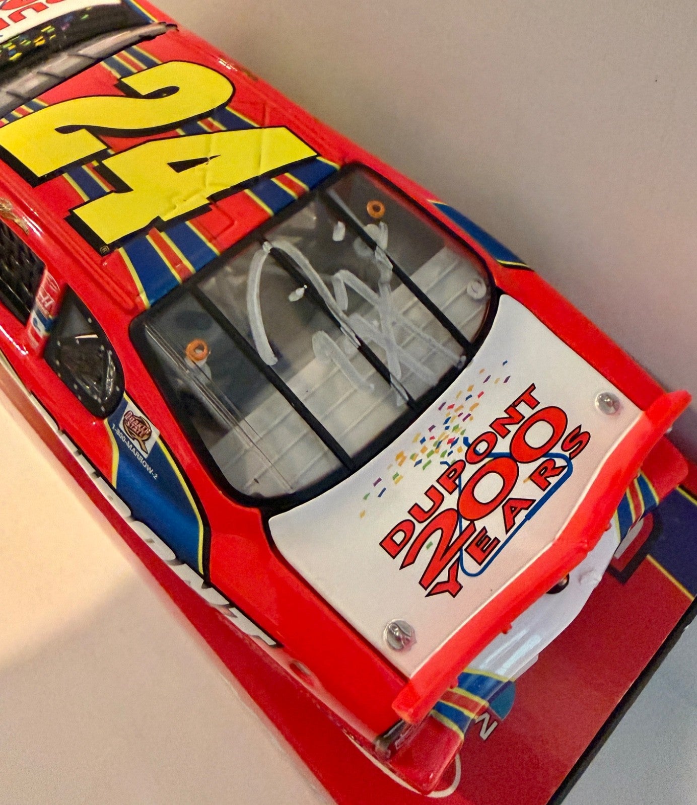 2002 Jeff Gordon & Rick Hendrick Dupont Dual 2x Signed Auto 1/24 Diecast Car COA2