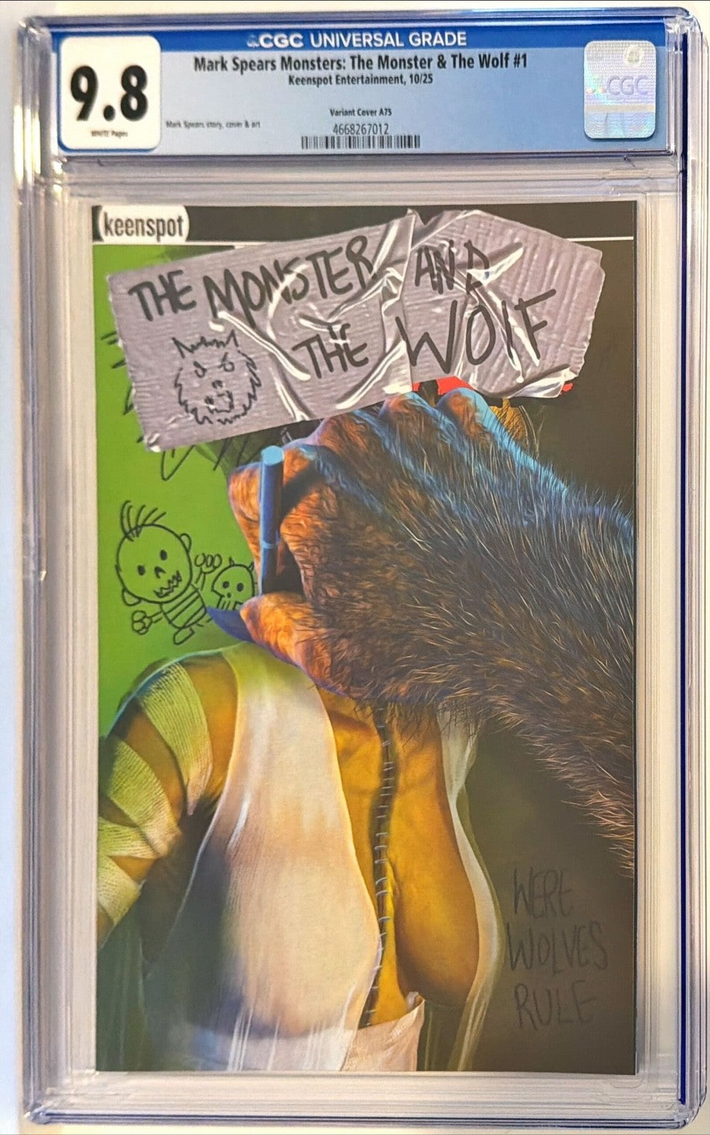 2025 Keenspot Comics Mark Spears Monster & The Wolf #1 Cover A75 CGC Graded 9.80
