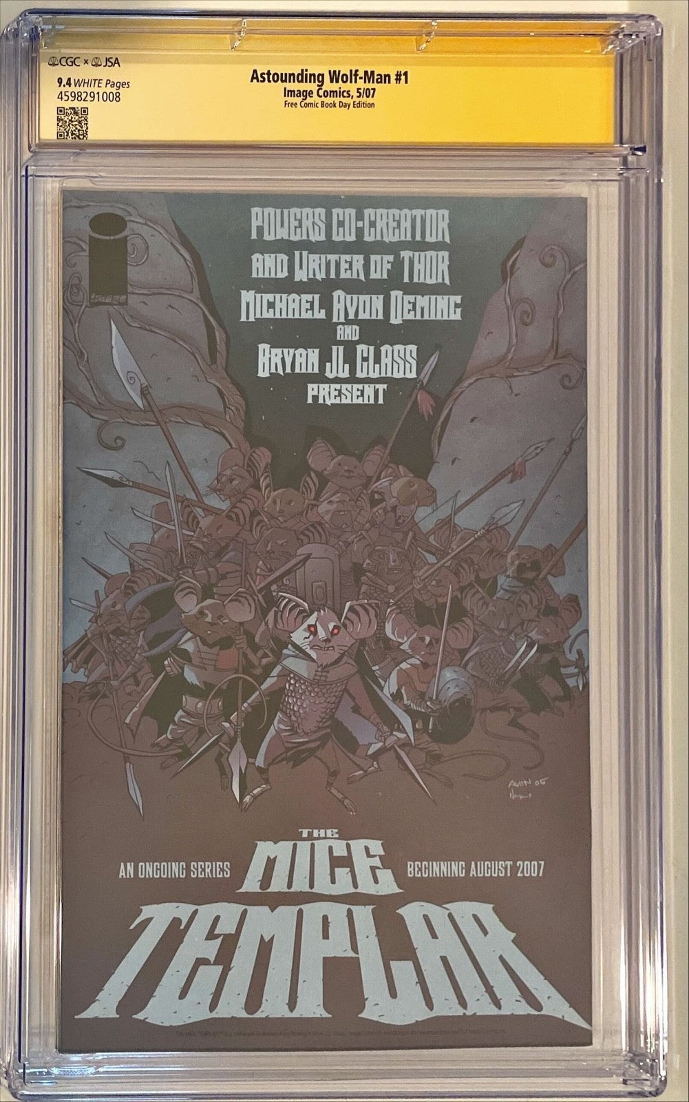 2007 Image Comics The Astounding Wolf-Man Robert Kirkman Signed Auto JSA CGC 9.41