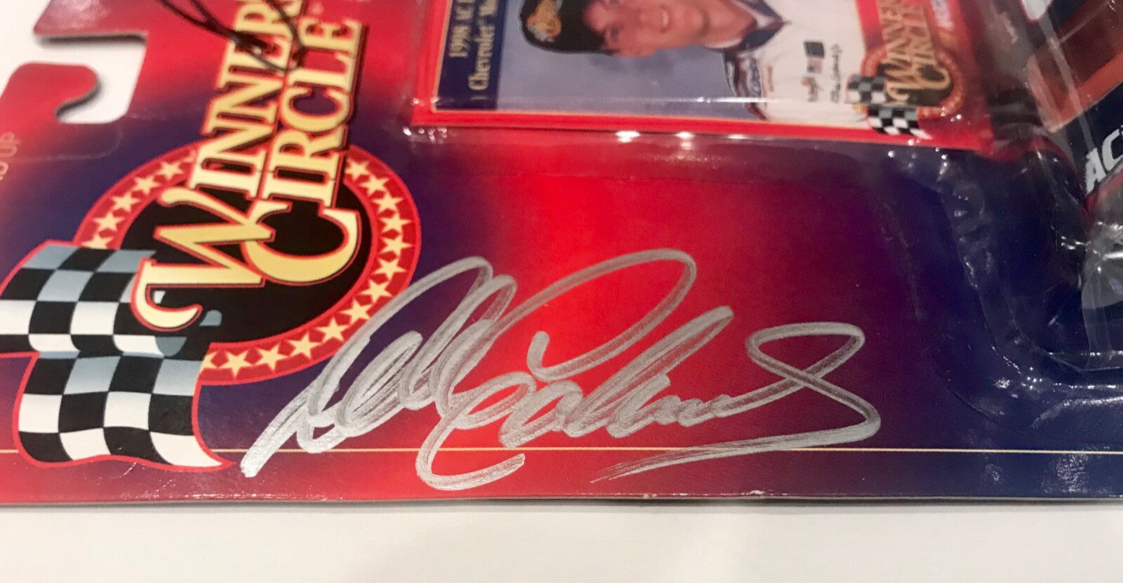 Dale Earnhardt Sr & Dale Earnhardt Jr Dual Signed 1/64 98 NASCAR Diecast Car COA1