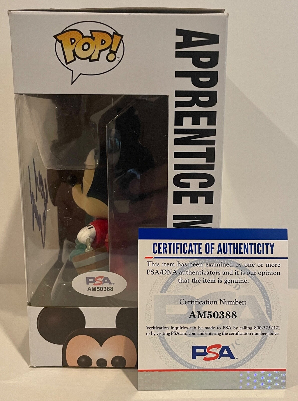 Rally Crump Mickey Mouse Apprentice Signed Auto Funko Pop #426 PSA/DNA COA3