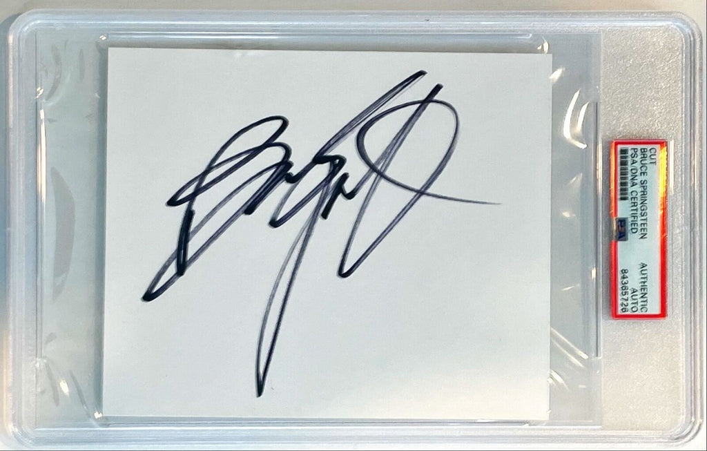 Bruce Springsteen Born In The USA The River Signed Auto 5x7 Cut PSA/DNA0