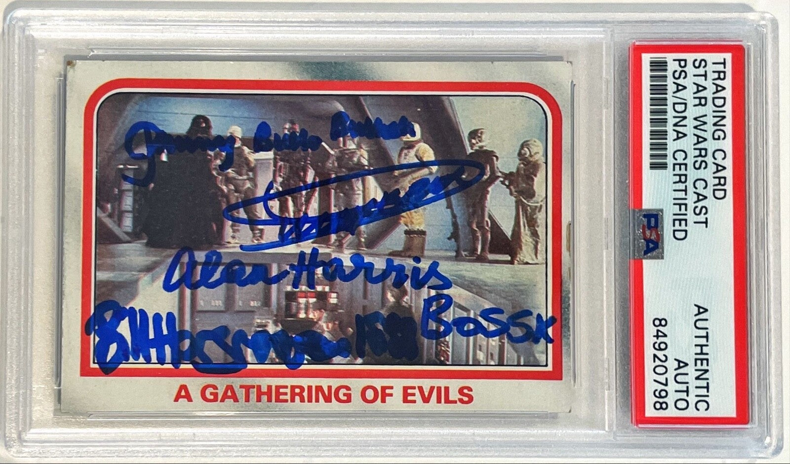 1980 Topps Jeremy Bulloch Beer Harris Hargreaves 4x Signed Auto Card #73 PSA/DNA0