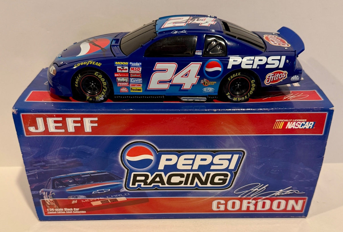 1999 Jeff Gordon & Rick Hendrick PEPSI Dual 2x Signed Auto 1/24 Diecast Car COA0