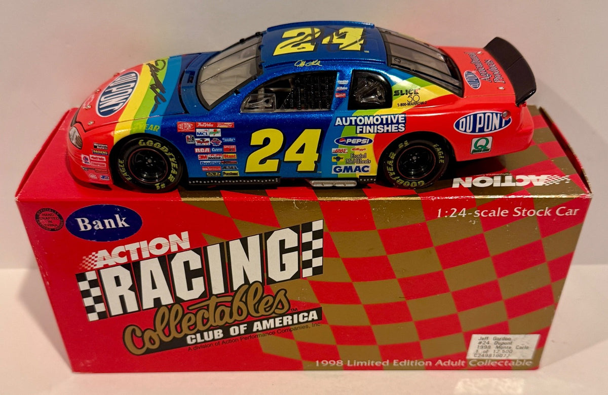 1998 Jeff Gordon & Rick Hendrick Dupont 2x Dual Signed Auto 1/24 Diecast Car COA0