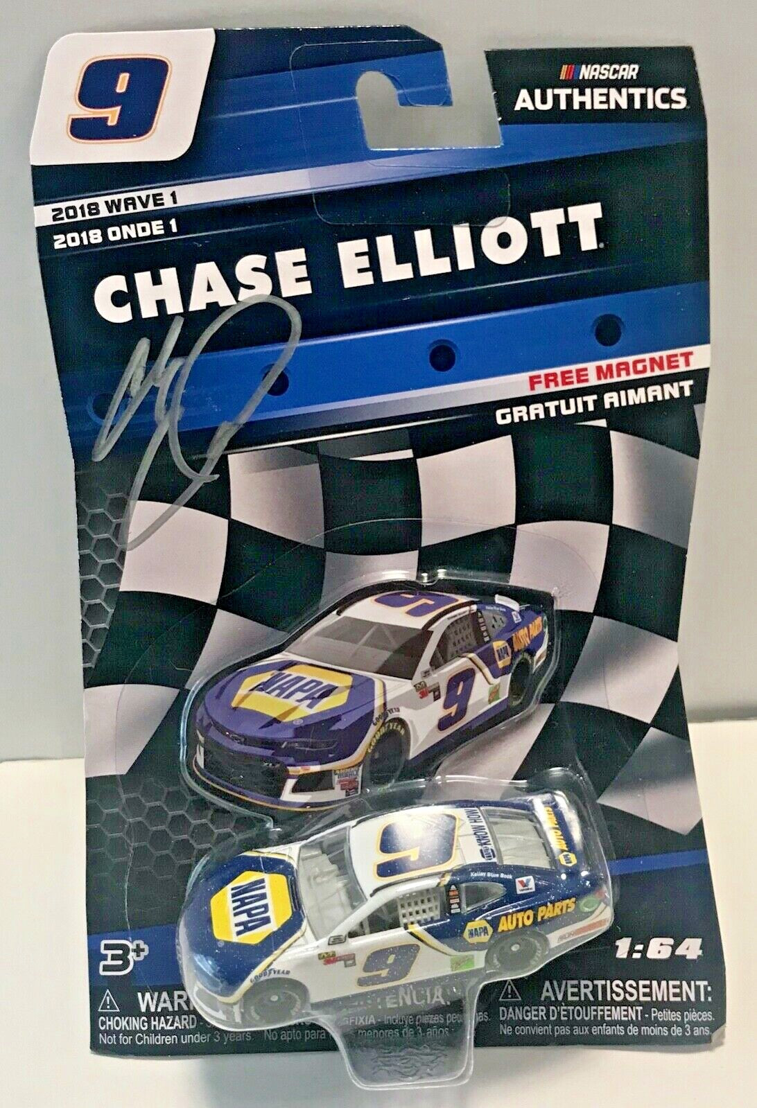 2018 Chase Elliott NAPA Auto Parts Signed Auto 1/64 Diecast Car W/ COA (G)0