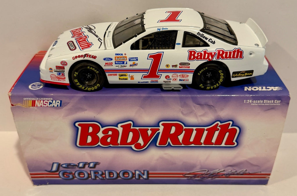 1992 Jeff Gordon Dupont Baby Ruth Candy Bar Signed Auto 1/24 Diecast Car W/ COA0