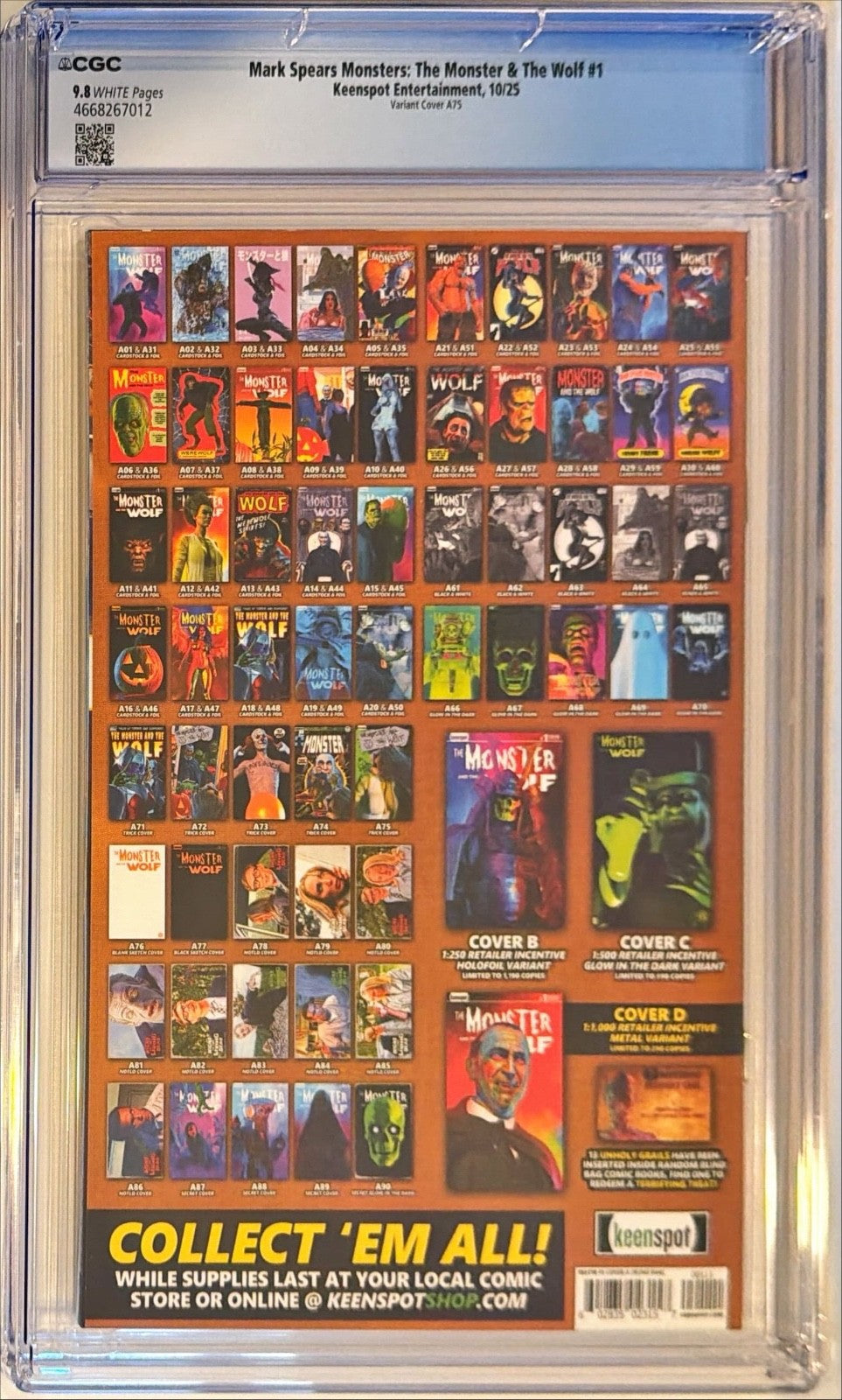 2025 Keenspot Comics Mark Spears Monster & The Wolf #1 Cover A75 CGC Graded 9.81