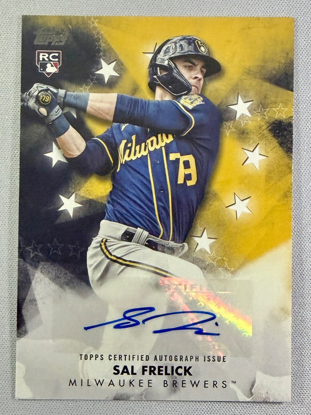2024 Topps Baseball Sal Frelick Milwaukee Brewers Rookie Auto Card #BSA-SF0