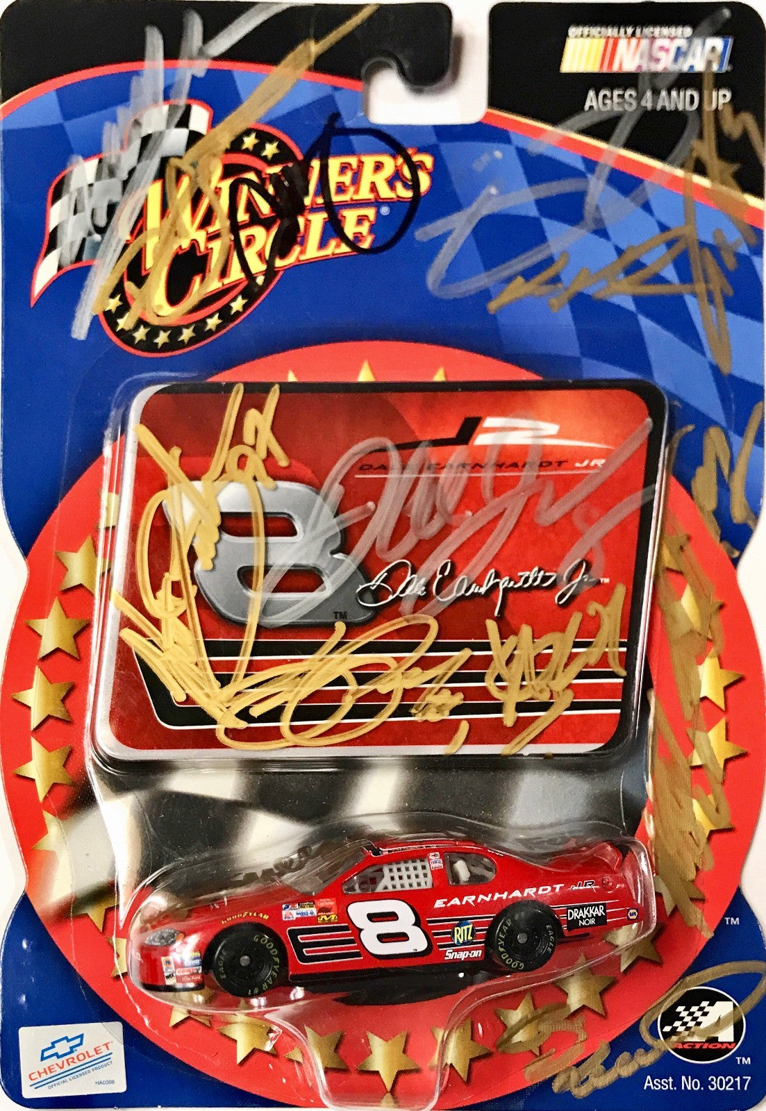 2002 Dale Earnhardt Jr Jeff Gordon Johnson Harvick Multi Signed 1/64 Diecast Car1
