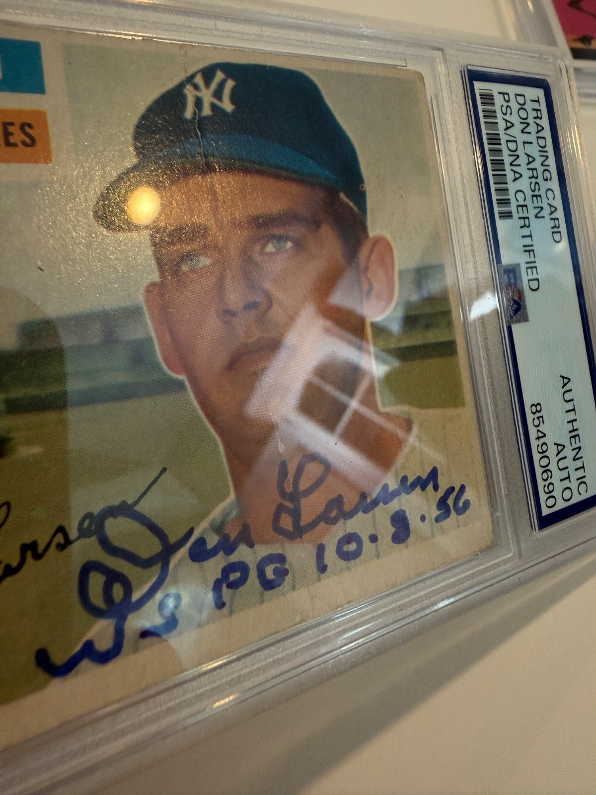 1956 Topps Don Larsen New York Yankees Signed Auto Card #332 PSA DNA1