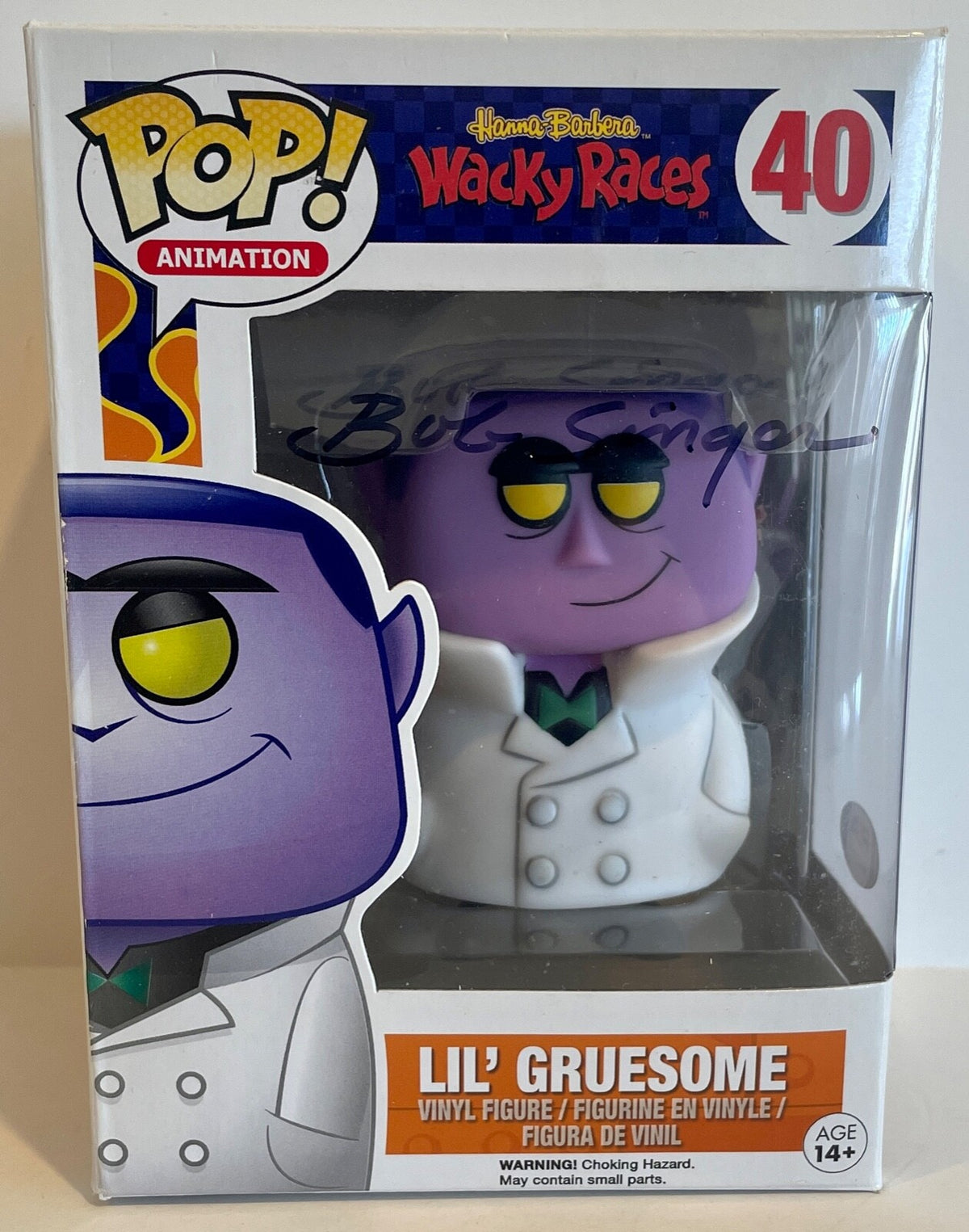 Bob Singer Lil Gruesome Wacky Races Signed Auto Funko Pop #40 PSA/DNA COA0