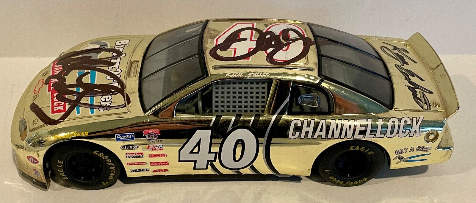 1998 Dale Earnhardt Sr & Kerry Dale Earnhardt Jr Trip Signed 1/24 Diecast Car0