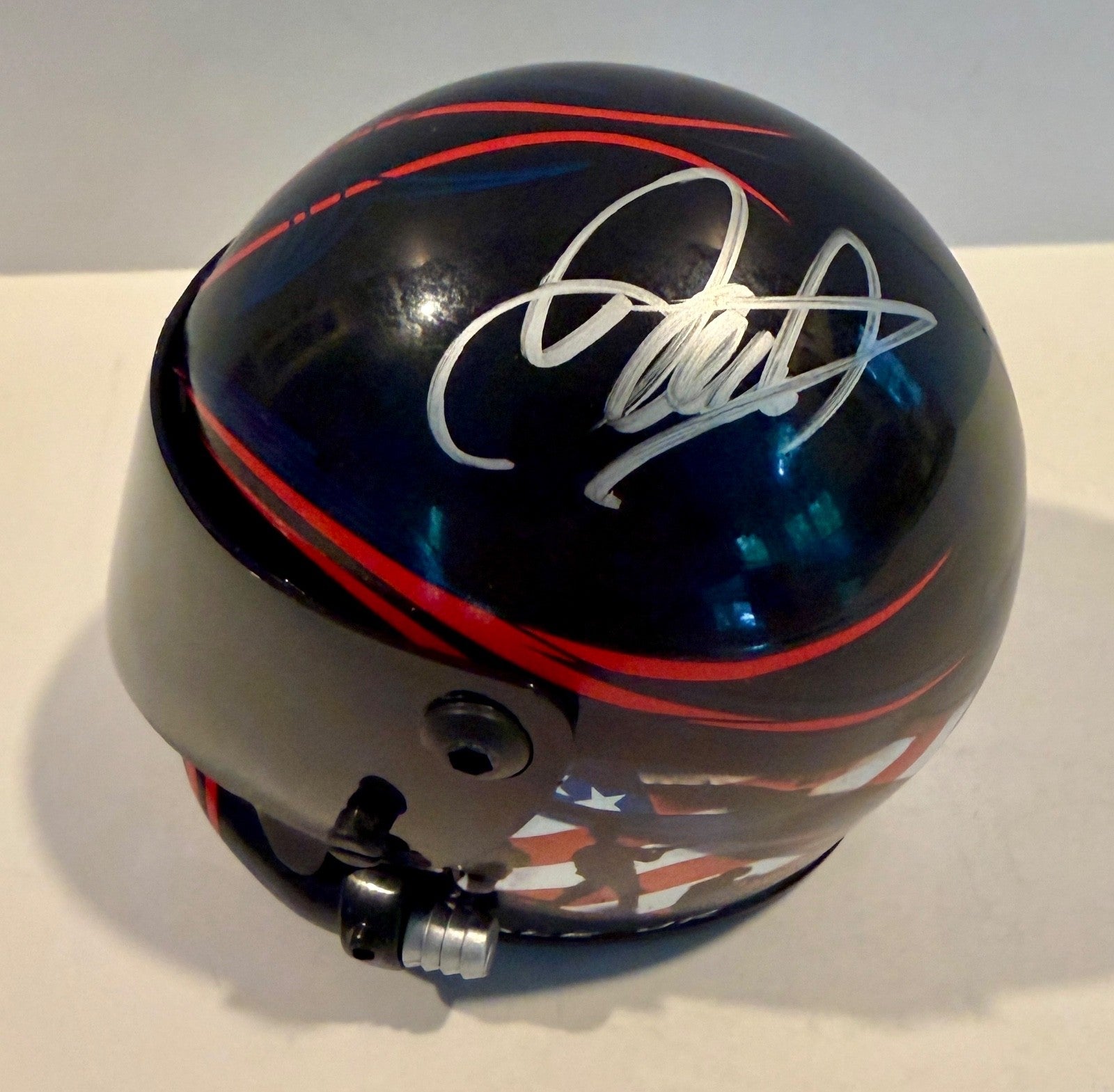 2008 Dale Earnhardt Jr NG Winners Circle Signed 1/4 Scale Mini Helmet COA #11