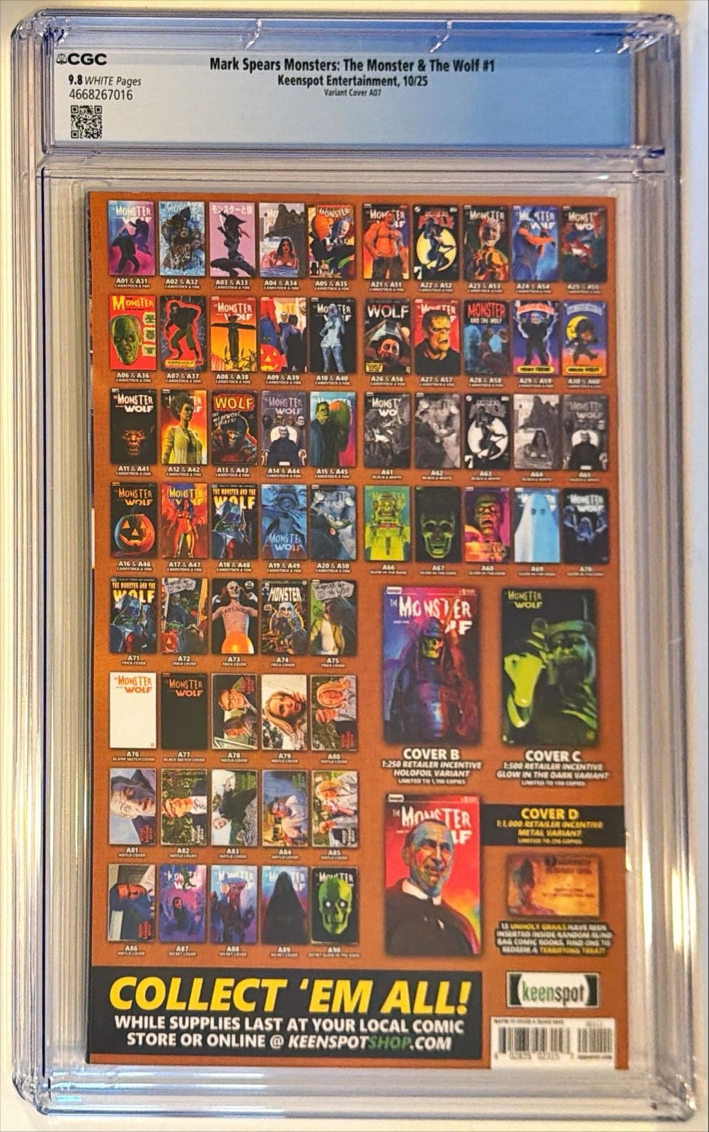 2025 Keenspot Comics Mark Spears Monster & The Wolf #1 Cover A07 CGC Graded 9.81