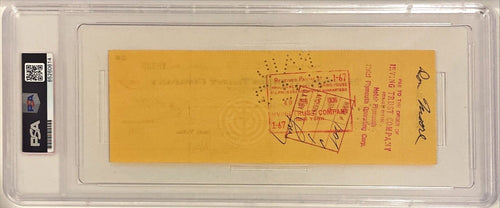 1936 Rudy Vallee American Singer Musician Signed Auto Personal Check PSA/DNA1
