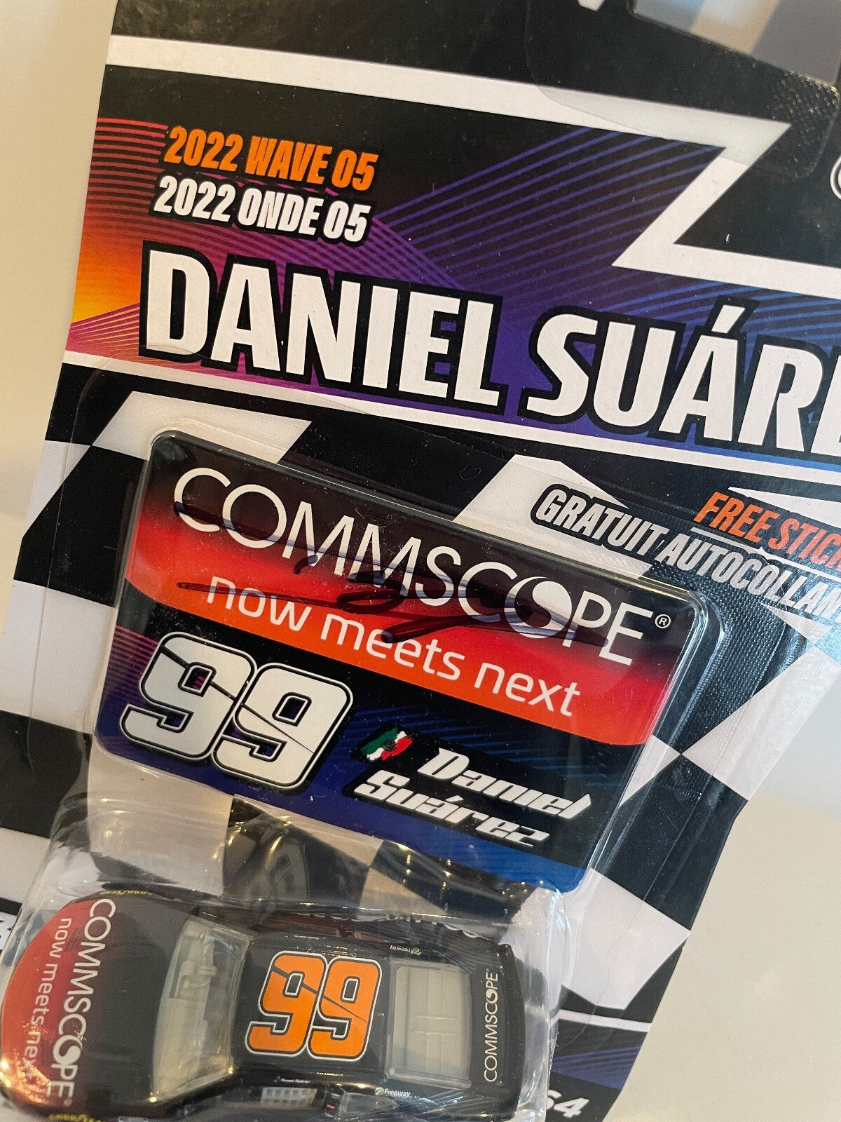 2022 Daniel Suarez Commscope  #99 Signed Auto 1/64 Diecast Car W/ COA #21
