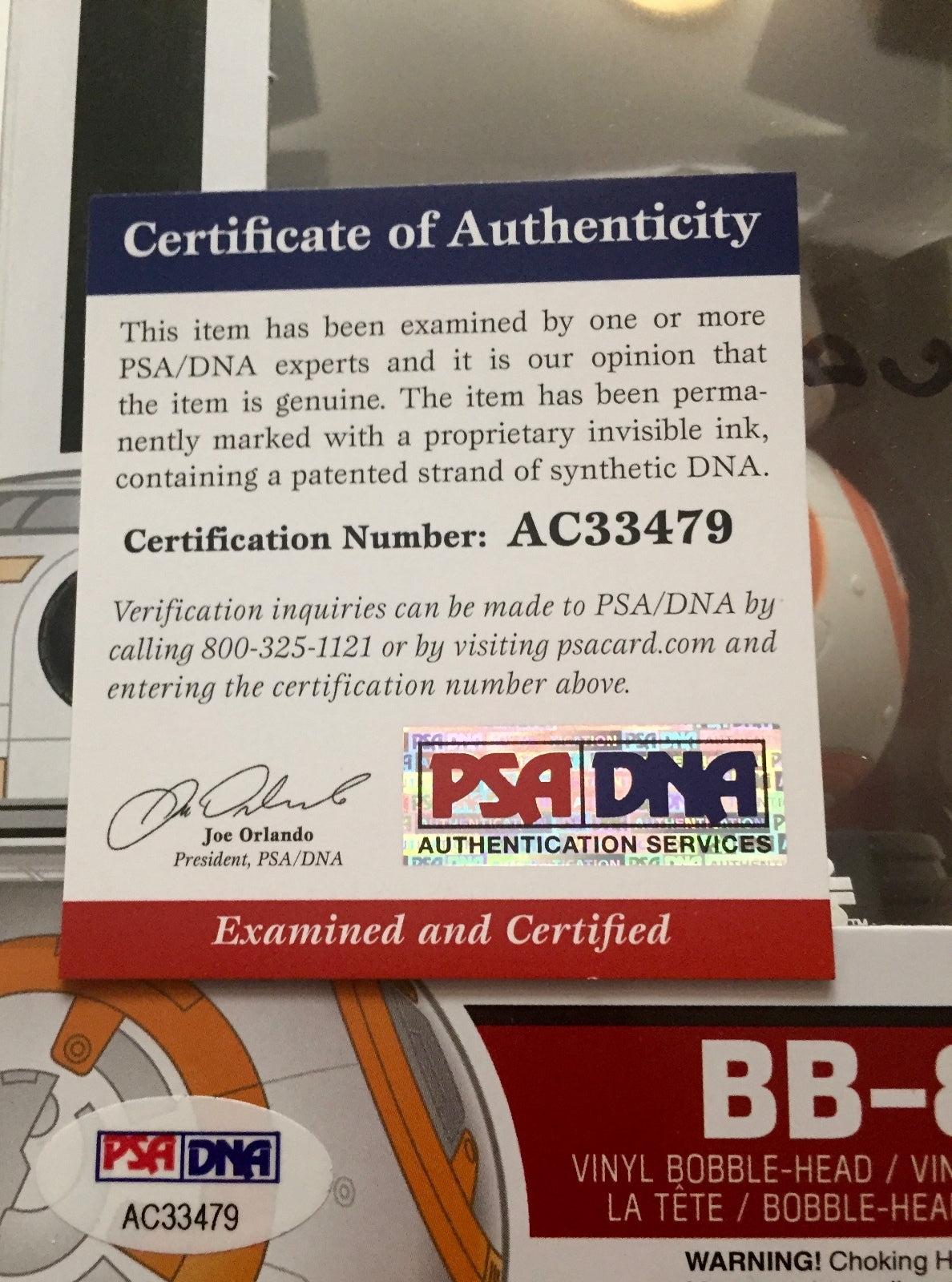 Christian Alzmann STAR WARS BB-8 Signed Funko POP Figure #61 PSA/DNA COA #32