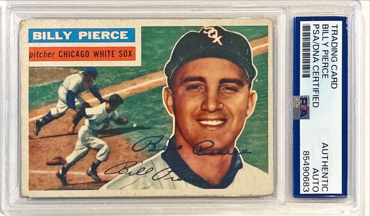 1956 Topps Billy Pierce Chicago White Sox Signed Auto Card #160 PSA DNA0