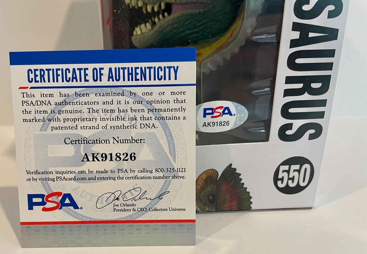 John Rosengrant Jurassic Park Dilophosaurus Signed Auto Funko Pop PSA/DNA COA2