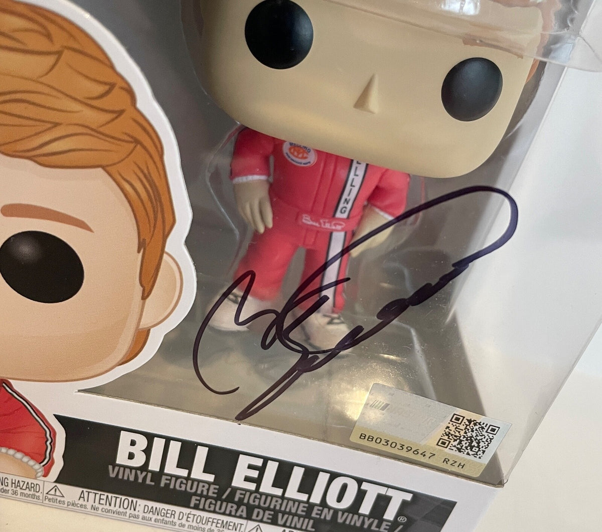 2019 Bill Elliott NASCAR Racing Signed Auto Funko Pop Figure #3 W/ COA1