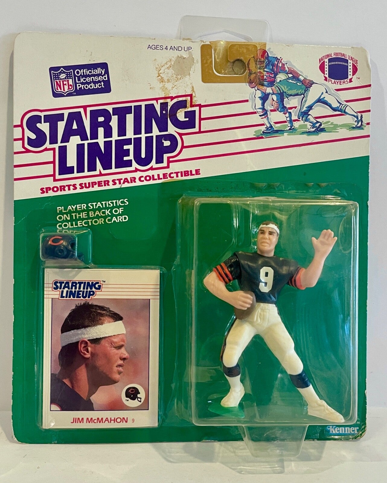 1988 Kenner Vintage Starting Lineup Chicago Bears Jim McMahon Action Figure0