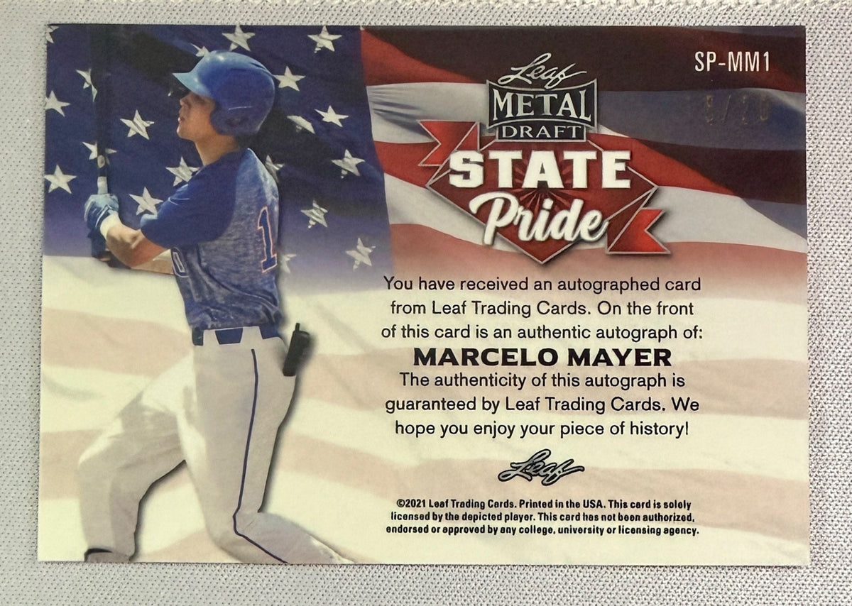 2021 Leaf Metal Draft Marcelo Mayer Rookie Auto Card Pink #'d 15/20 #SP-MM11
