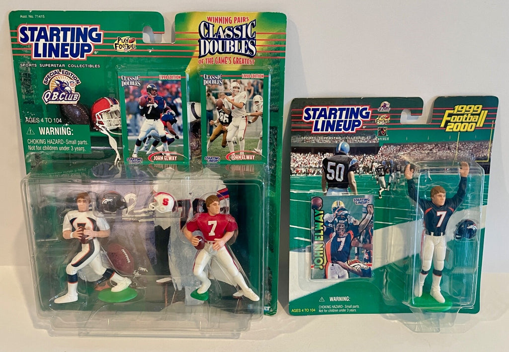 1999 2000 Kenner Vintage Starting Lineup Denver Broncos John Elway LOT Of 20