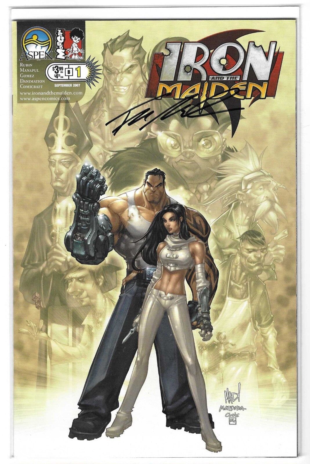 2007 Aspen Comics X-O Iron And The Maiden #1 Signed by Francis Manapul W/ COA0