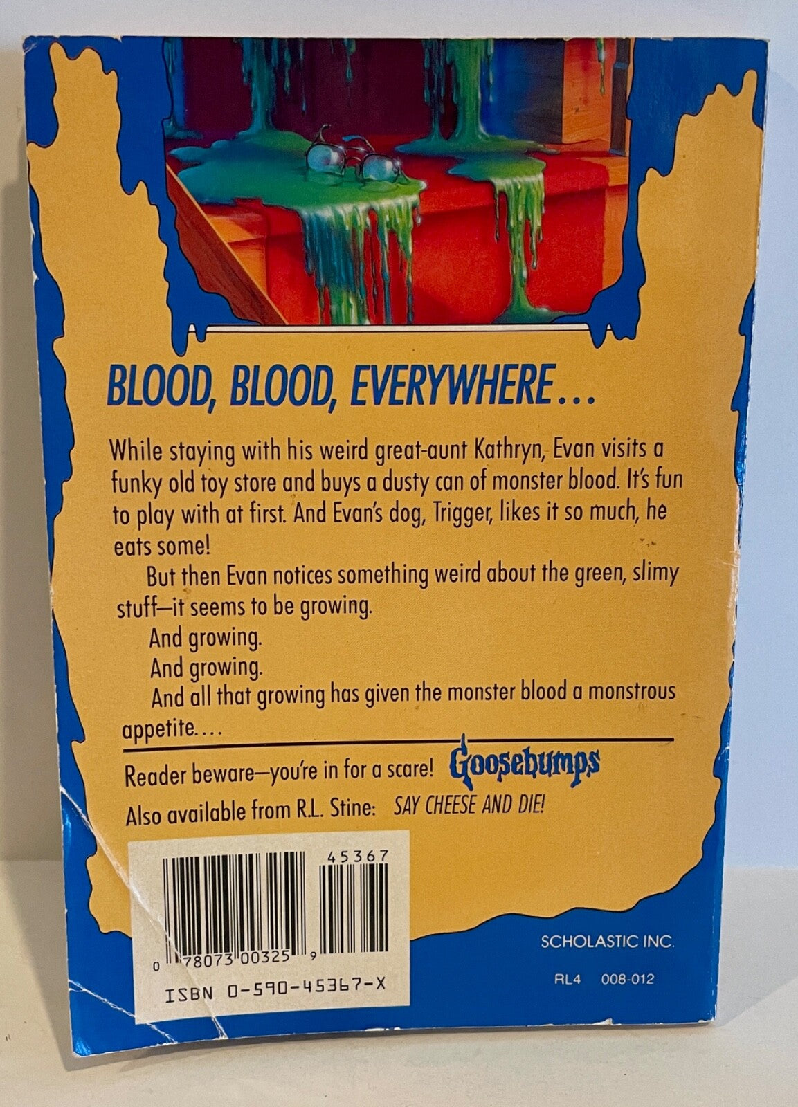 Tim Jacobus Goosebumps Monster Blood #3 Signed Original Book PSA DNA1