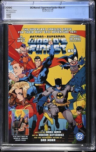 2026 Marvel Dc Comics Superman Spiderman #1 Dell'Otto Cover G CGC Graded 9.81