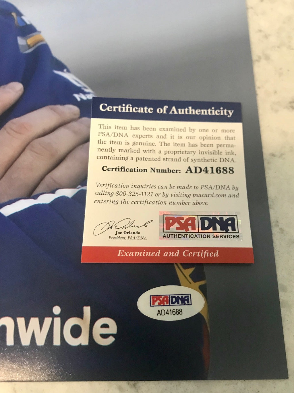 2017 Dale Earnhardt Jr Nationwide Axalta Signed 16x20 Photo PSA/DNA COA (C)1