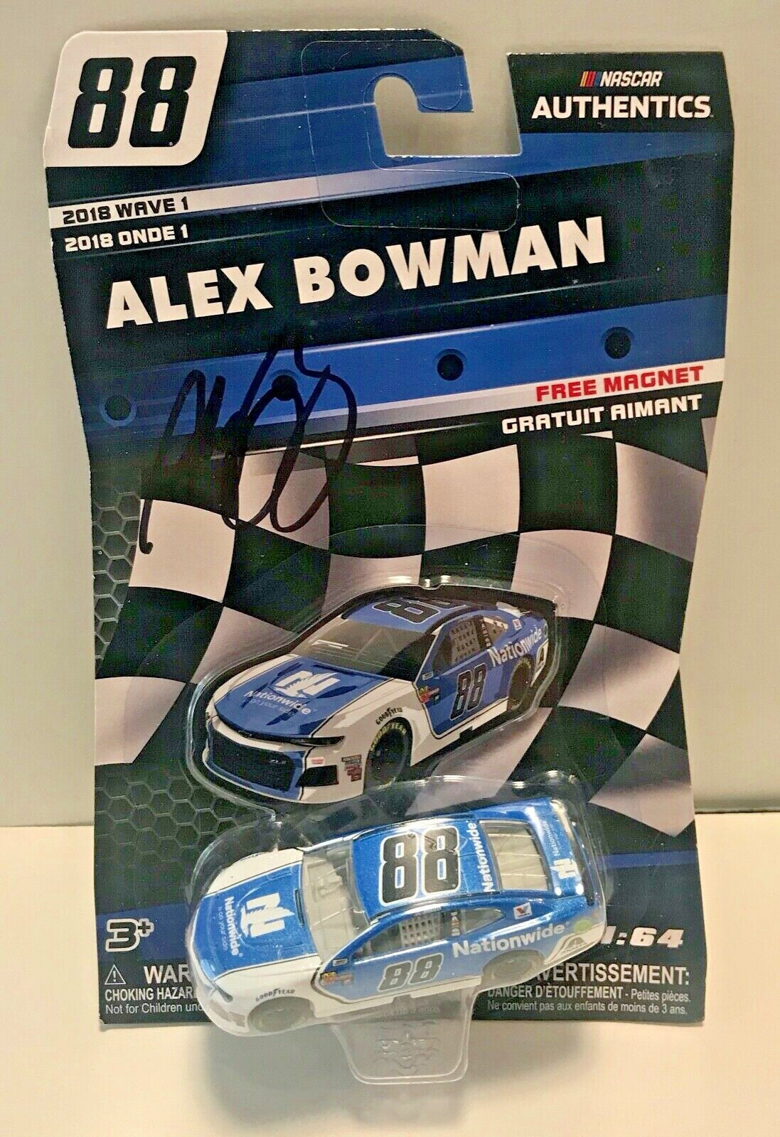 2018 Alex Bowman Nationwide Insurance Signed Auto 1/64 Diecast Car W/ COA (C)0