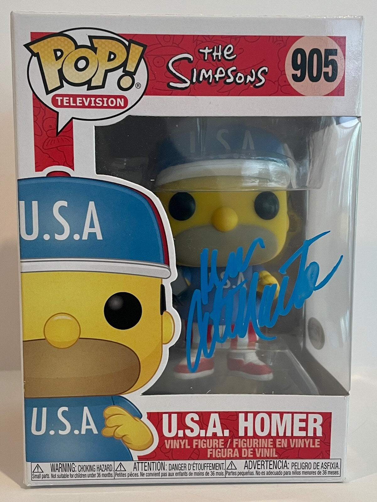 Dan Castellaneta USA Homer The Simpsons Signed Auto Funko Pop #905 PSA/DNA COA 20