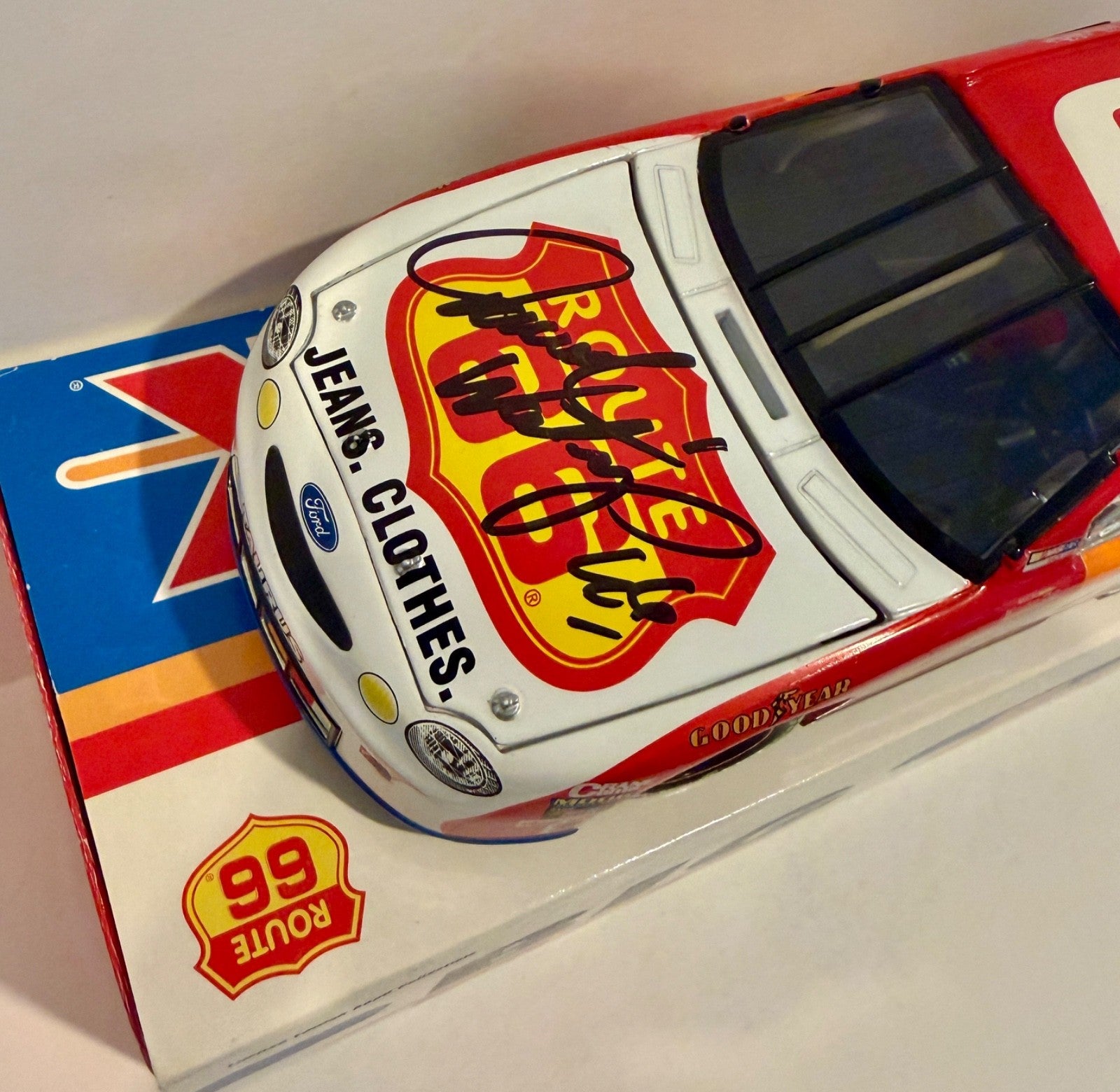 1999 Darrell Waltrip #66 Route 66 Big K Mart Signed Auto 1/24 Diecast Car W/ COA1