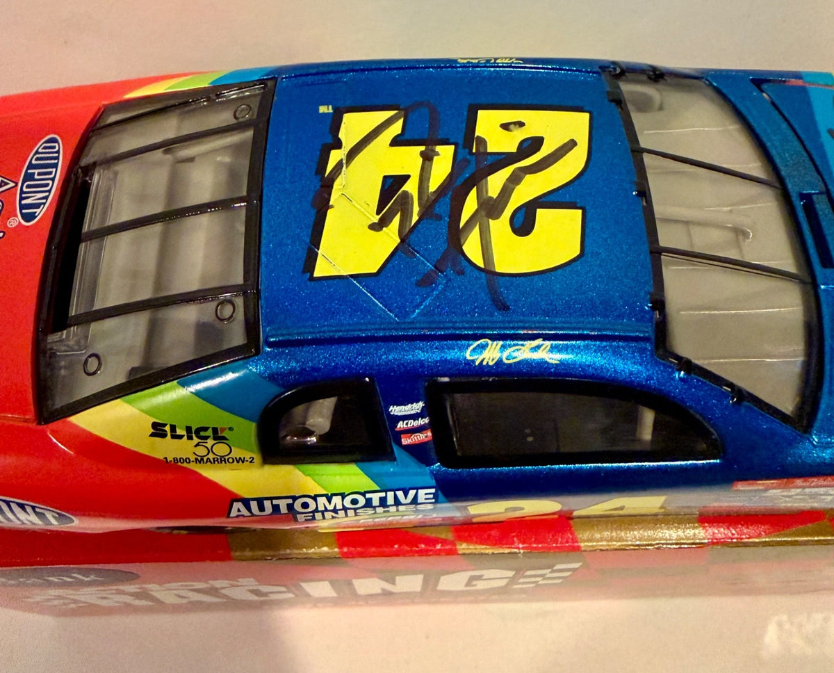 1998 Jeff Gordon & Rick Hendrick Dupont 2x Dual Signed Auto 1/24 Diecast Car COA2